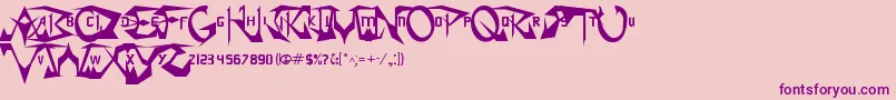 Lisätietoja SoulCalibur-fontista SoulCalibur-fontti – violetit fontit vaaleanpunaisella taustalla