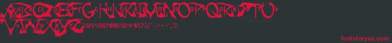 SoulCalibur Font – Red Fonts on Black Background