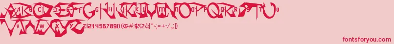 SoulCalibur Font – Red Fonts on Pink Background