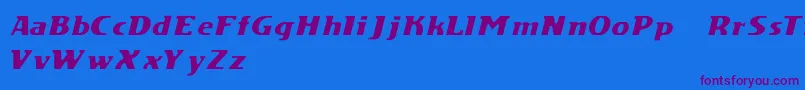 DsMotionDemoItalic Font – Purple Fonts on Blue Background