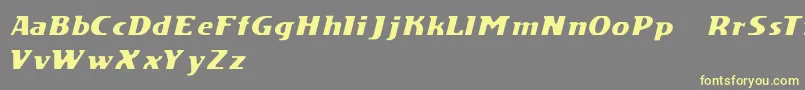 Шрифт DsMotionDemoItalic – жёлтые шрифты на сером фоне