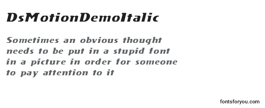 DsMotionDemoItalic Font