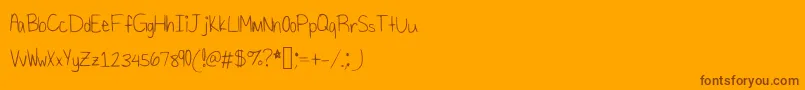 fuente Shavedice – Fuentes Marrones Sobre Fondo Naranja
