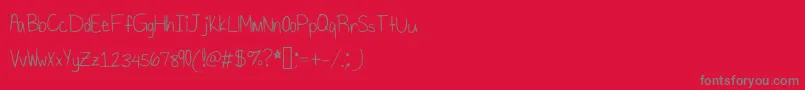 Shavedice-Schriftart – Graue Schriften auf rotem Hintergrund