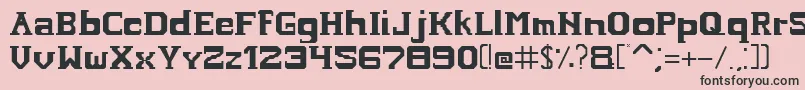 Шрифт Hardcopyfont – чёрные шрифты на розовом фоне