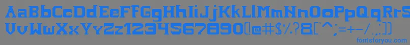Шрифт Hardcopyfont – синие шрифты на сером фоне