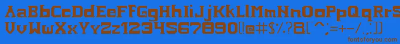 Hardcopyfont Font – Brown Fonts on Blue Background