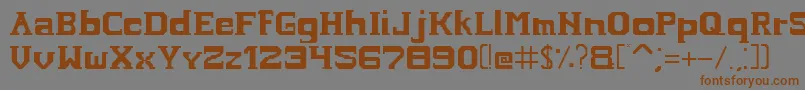 Hardcopyfont Font – Brown Fonts on Gray Background