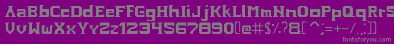 フォントHardcopyfont – 紫の背景に灰色の文字