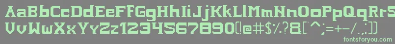 Czcionka Hardcopyfont – zielone czcionki na szarym tle
