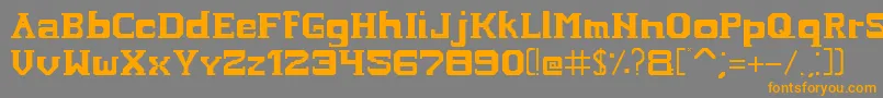 Шрифт Hardcopyfont – оранжевые шрифты на сером фоне