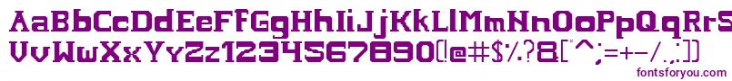 Hardcopyfont Font – Purple Fonts on White Background