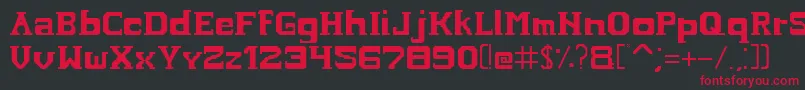 Fonte Hardcopyfont – fontes vermelhas em um fundo preto
