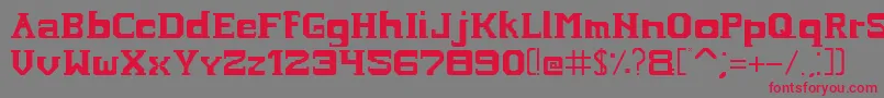 Police Hardcopyfont – polices rouges sur fond gris