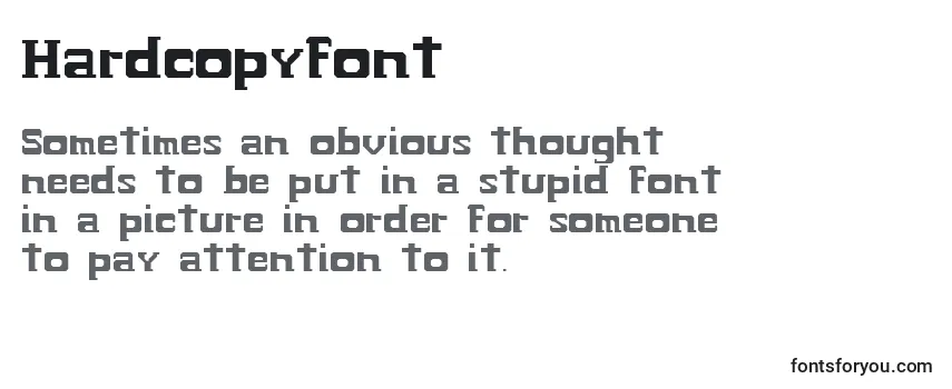 Hardcopyfont Font