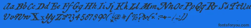BlackSamsGold Font – Black Fonts on Blue Background