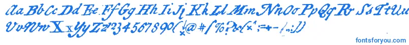 BlackSamsGold-Schriftart – Blaue Schriften auf weißem Hintergrund