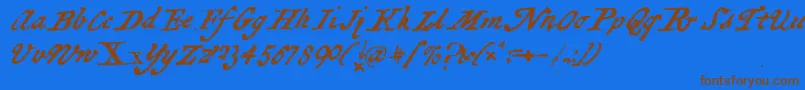 BlackSamsGold Font – Brown Fonts on Blue Background