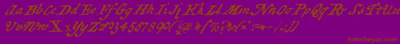 BlackSamsGold Font – Brown Fonts on Purple Background