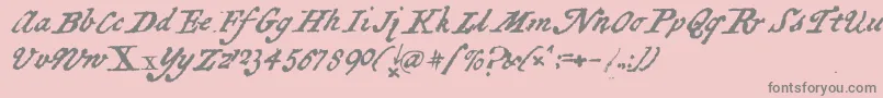 フォントBlackSamsGold – ピンクの背景に灰色の文字