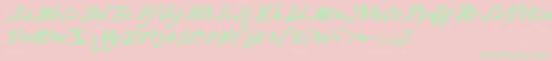 BlackSamsGold Font – Green Fonts on Pink Background