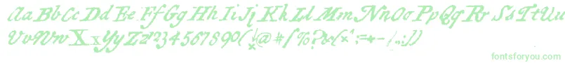BlackSamsGold-fontti – vihreät fontit valkoisella taustalla