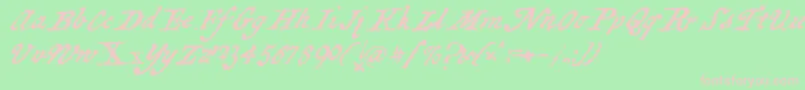 BlackSamsGold Font – Pink Fonts on Green Background