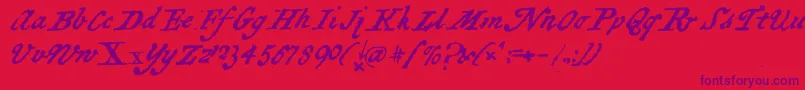BlackSamsGold Font – Purple Fonts on Red Background