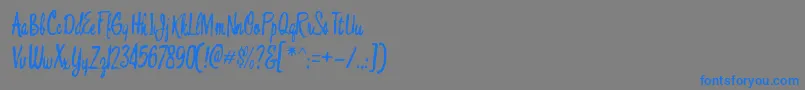 BouffantRegular Font – Blue Fonts on Gray Background
