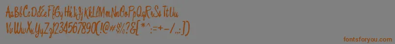 BouffantRegular Font – Brown Fonts on Gray Background