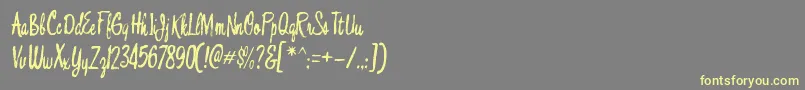 BouffantRegular Font – Yellow Fonts on Gray Background
