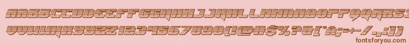 Jumperschromeital Font – Brown Fonts on Pink Background