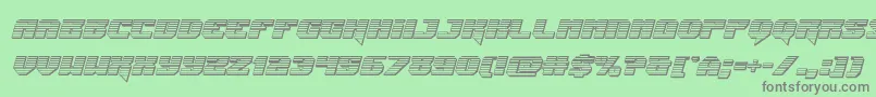 Jumperschromeital Font – Gray Fonts on Green Background