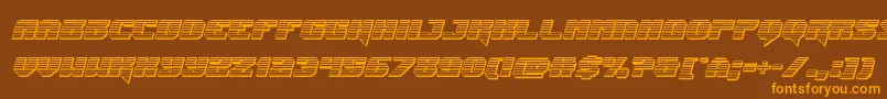 Jumperschromeital Font – Orange Fonts on Brown Background