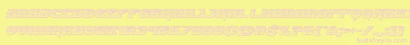 Jumperschromeital Font – Pink Fonts on Yellow Background