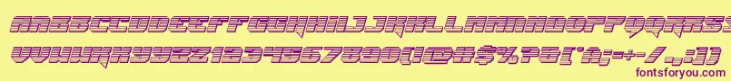 Jumperschromeital Font – Purple Fonts on Yellow Background