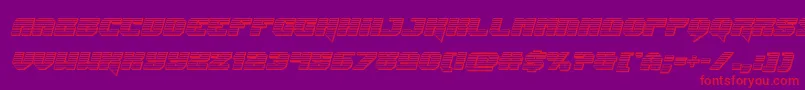 Jumperschromeital Font – Red Fonts on Purple Background