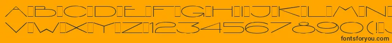 ViennaExtendedLetPlain.1.0 Font – Black Fonts on Orange Background