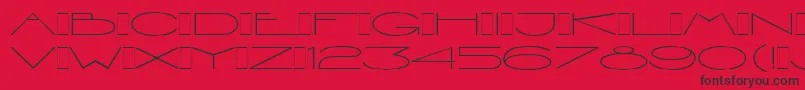 ViennaExtendedLetPlain.1.0 Font – Black Fonts on Red Background