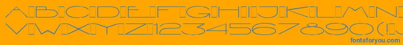 ViennaExtendedLetPlain.1.0 Font – Blue Fonts on Orange Background