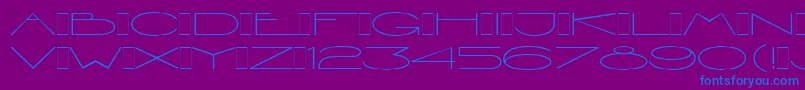 ViennaExtendedLetPlain.1.0-Schriftart – Blaue Schriften auf violettem Hintergrund