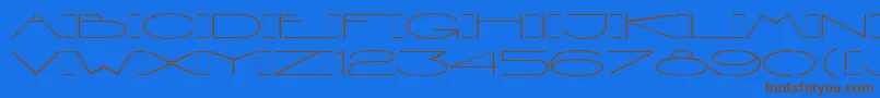 ViennaExtendedLetPlain.1.0 Font – Brown Fonts on Blue Background