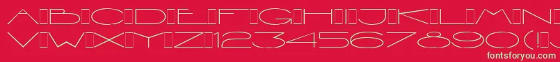 ViennaExtendedLetPlain.1.0 Font – Green Fonts on Red Background