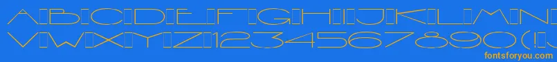 ViennaExtendedLetPlain.1.0 Font – Orange Fonts on Blue Background