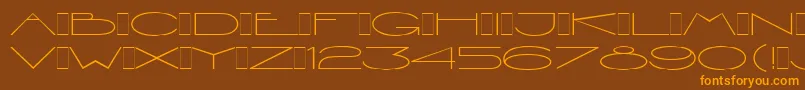 ViennaExtendedLetPlain.1.0 Font – Orange Fonts on Brown Background
