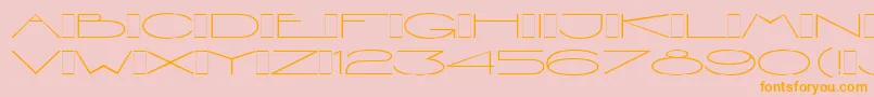ViennaExtendedLetPlain.1.0 Font – Orange Fonts on Pink Background
