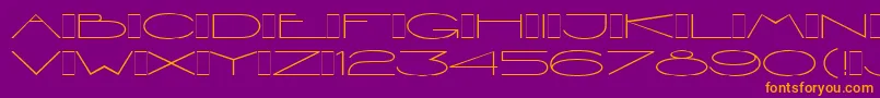 ViennaExtendedLetPlain.1.0 Font – Orange Fonts on Purple Background
