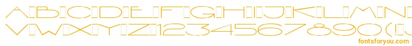 ViennaExtendedLetPlain.1.0 Font – Orange Fonts on White Background