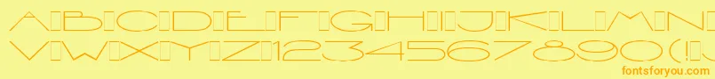 ViennaExtendedLetPlain.1.0 Font – Orange Fonts on Yellow Background