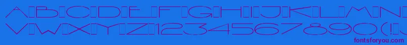 ViennaExtendedLetPlain.1.0 Font – Purple Fonts on Blue Background